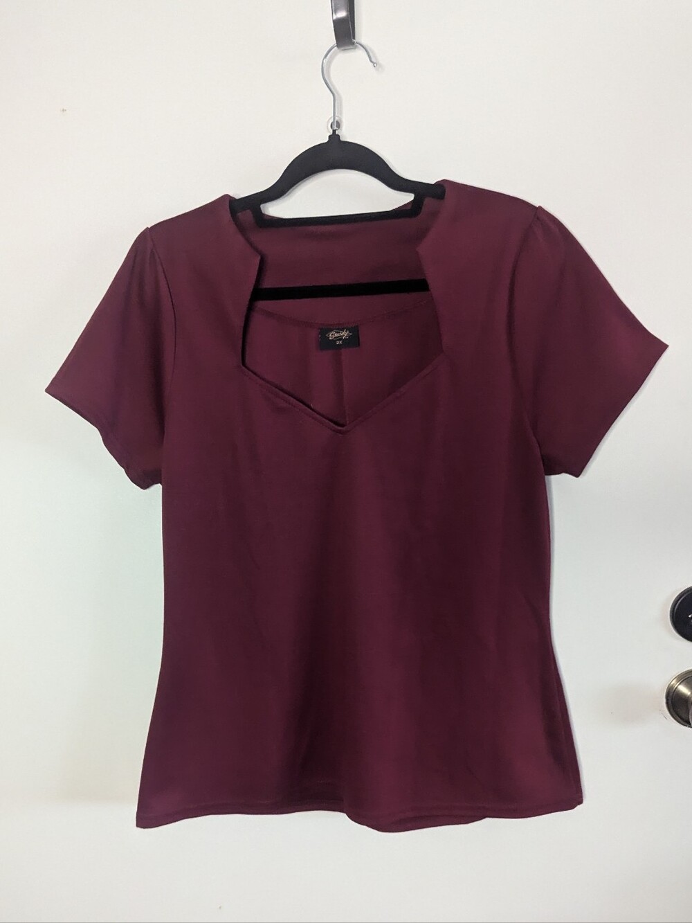 Steady Clothing Sophia Top In Burgundy 2XL Rockabilly Pinup